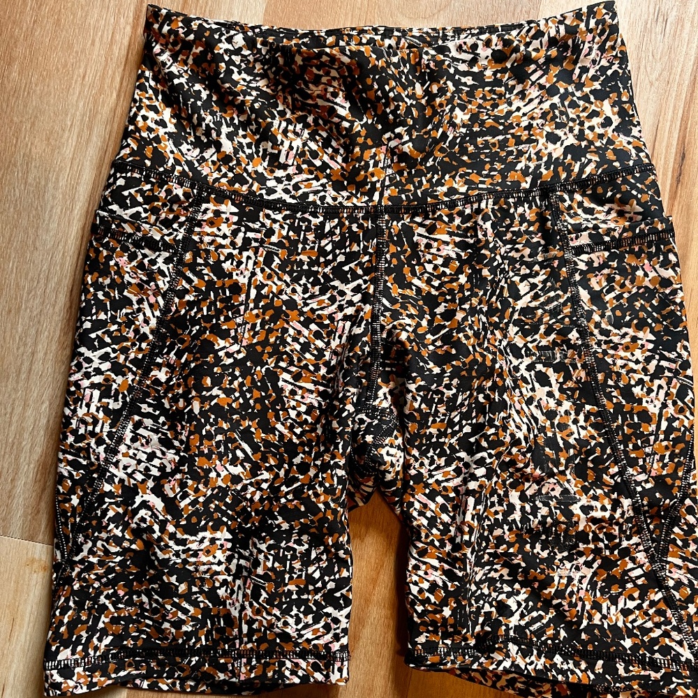 Old Navy Leopard and Pink Print Bike Shorts with Pocket